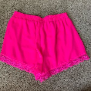 Lush Shorts - Lush hot pink lace shorts M Lush Shorts - Lush hot pink lace shorts M